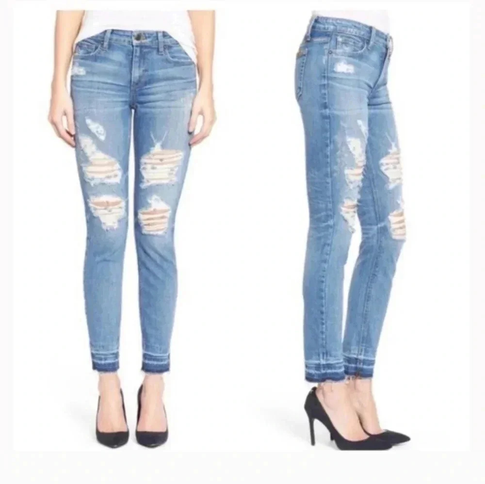 Joe's Jeans Collector's Edition The Icon Ankle Mid-Rise Skinny Raw Hem Jeans(30)